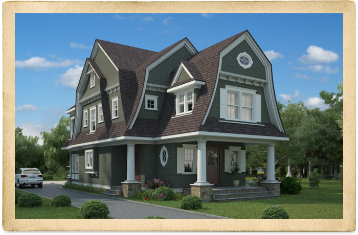3D Photorealistic Rendering of two story house