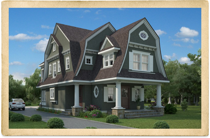 3D Photorealistic Rendering of two story house