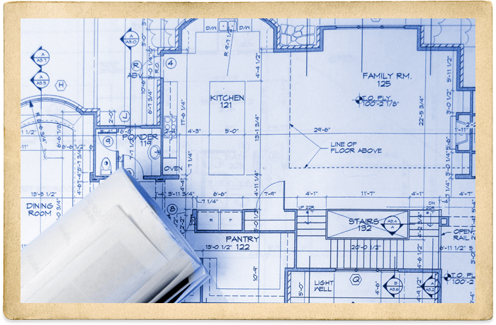 Architectural blue prints