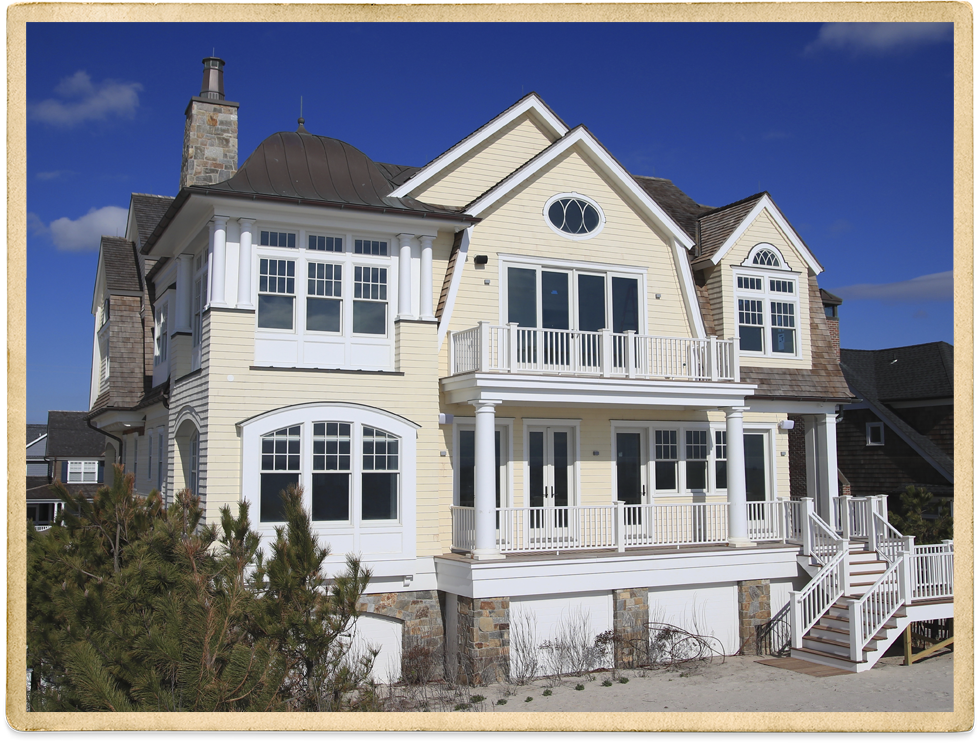 Tan Two Story With White Trim