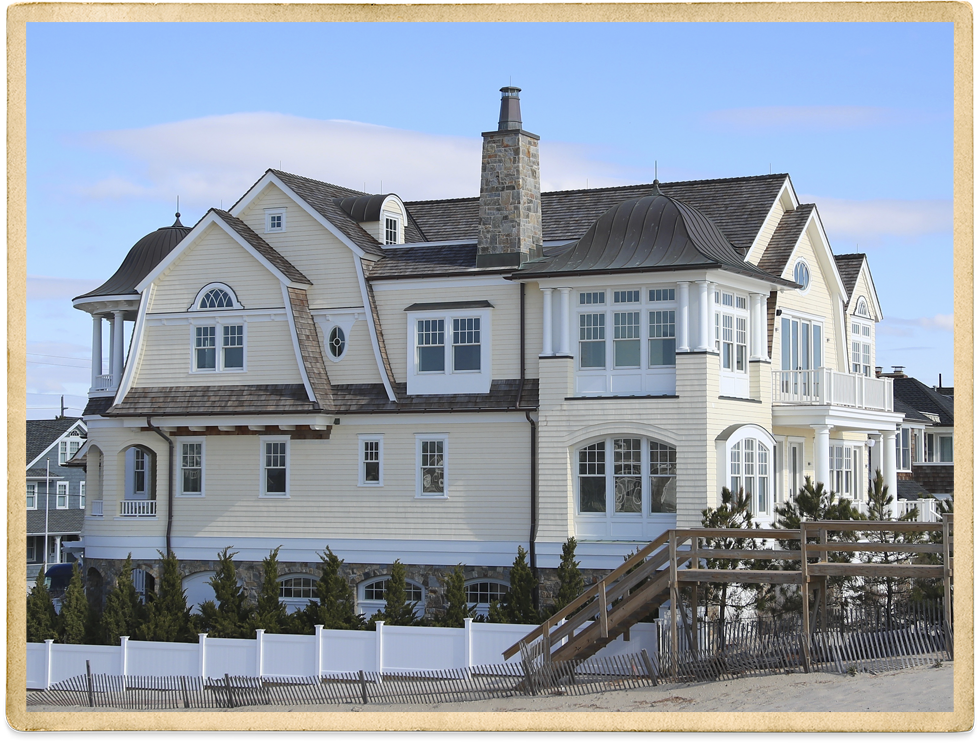 Tan Two Story With White Trim