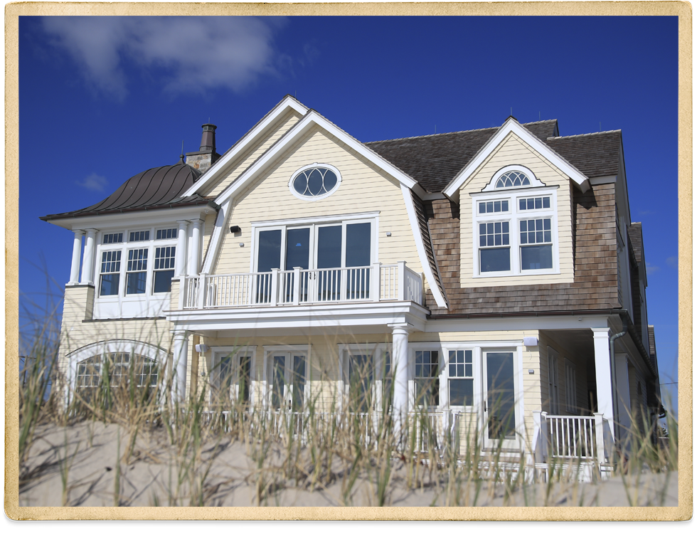 Tan Two Story With White Trim