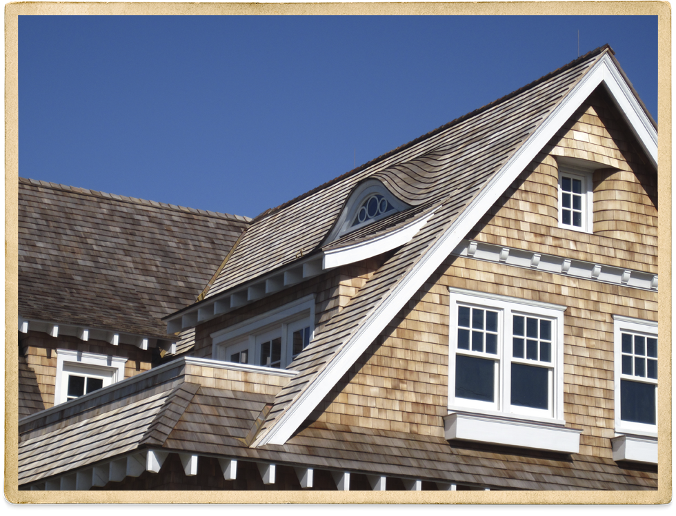 Two Story Cedar Shake With White Trim