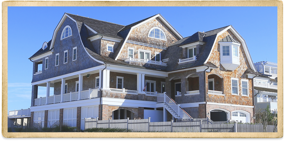 Two story cedar shake with white trim