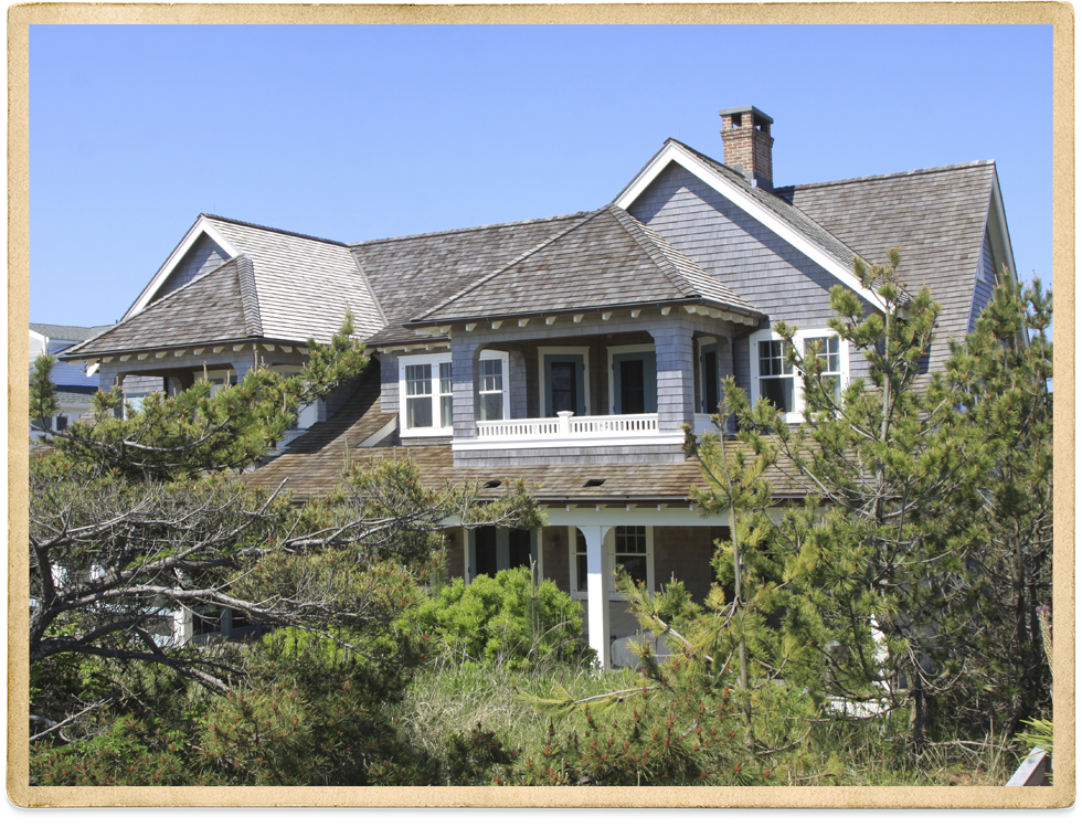 Two Story Cedar Shake With White Trim