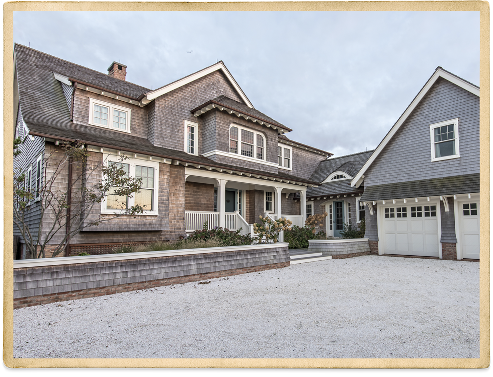 Two Story Cedar Shake With White Trim