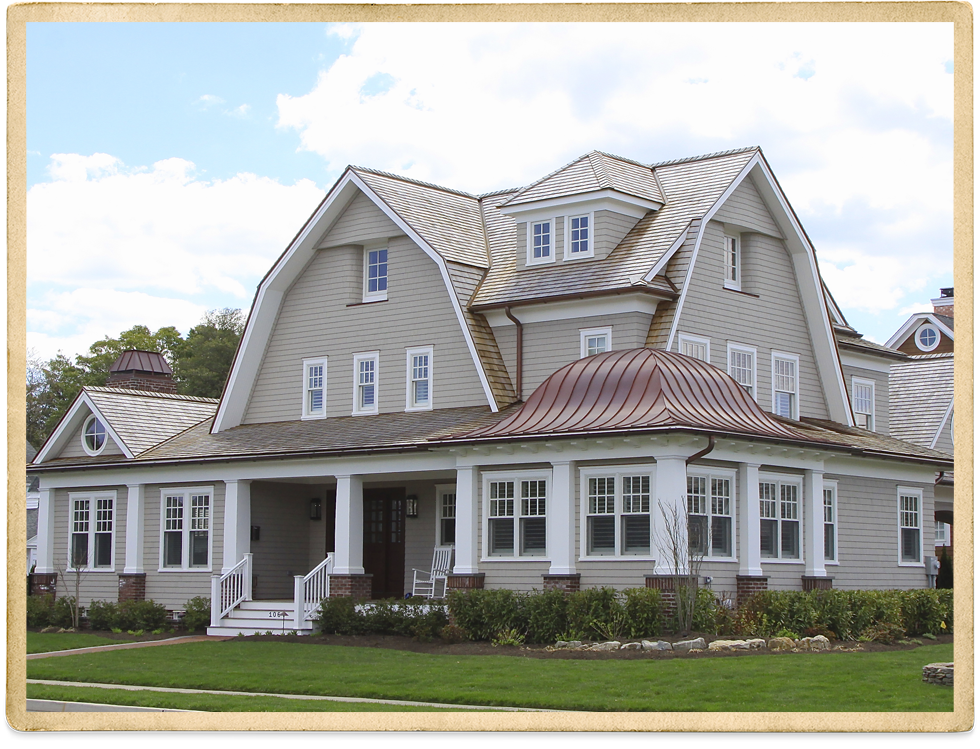 Beige two story with white trim